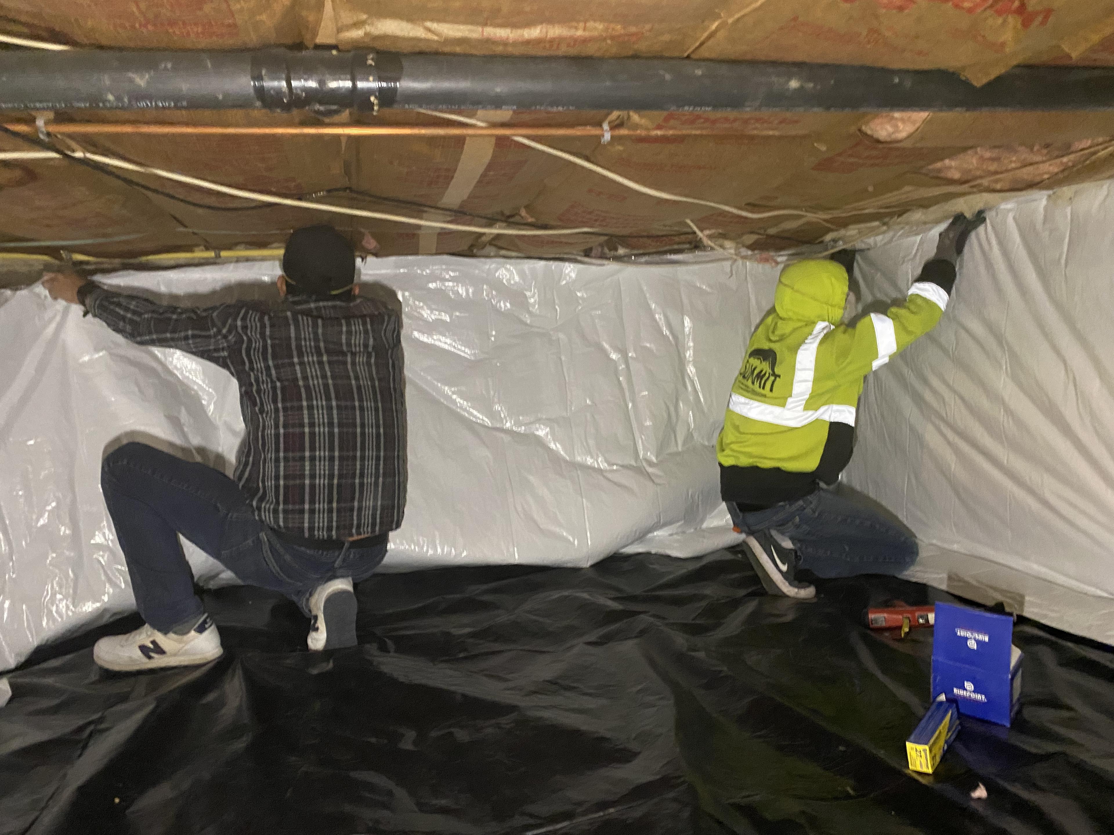 Crawl space insulation support near Wheat Ridge Colorado