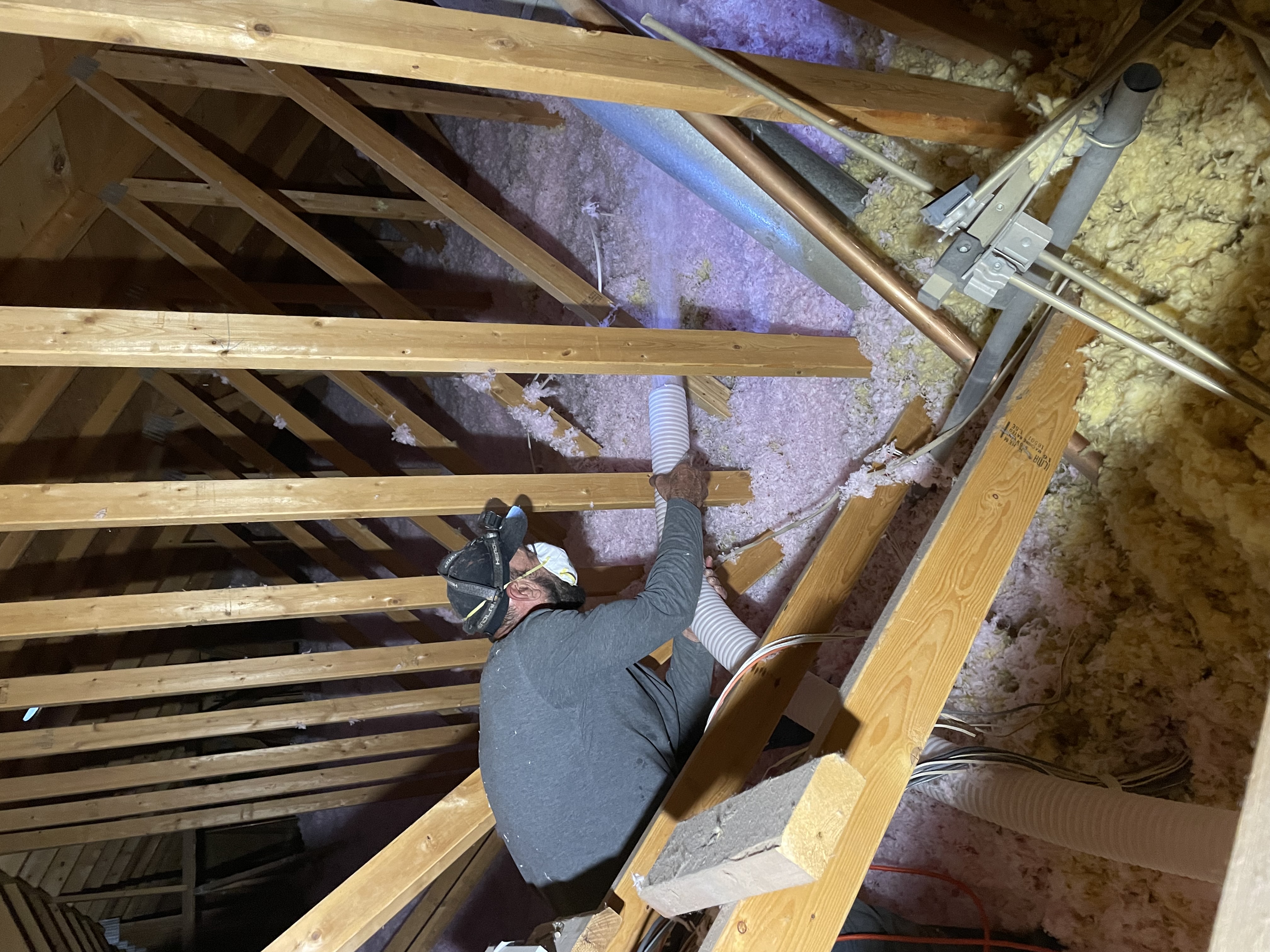 Old attic insulation removal in Aurora, CO